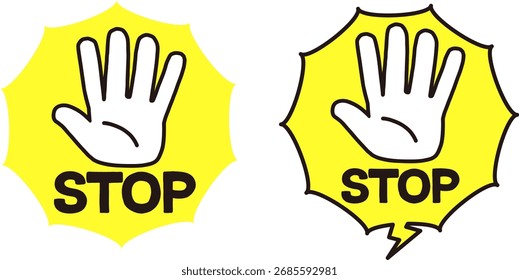 Conjunto de Ilustración vectorial de señal de mano simple
