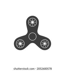 Simple hand spinner in flat style. Finger Spinner stress relieving toy. Meditation or anti stress device concepts. Vector illustration EPS 10.