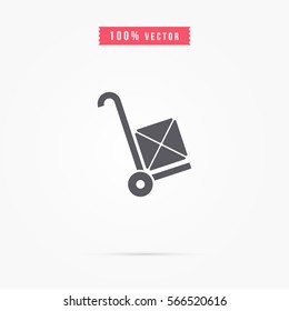 simple Hand truck icon