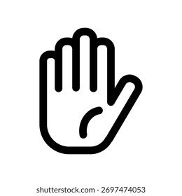 Einfache Hand, Vektorsymbol-Illustration
