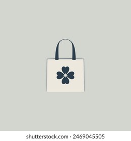 simple handbag brand eco friendly logo vector illustration template design