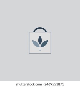 diseño de Plantilla de Ilustración vectorial de logotipo de negocio ecológico de marca de bolso simple