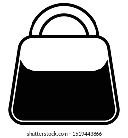 The simple handbag icon flat style for web design