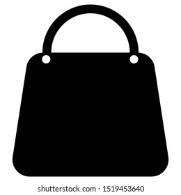 The simple handbag icon flat style for web design