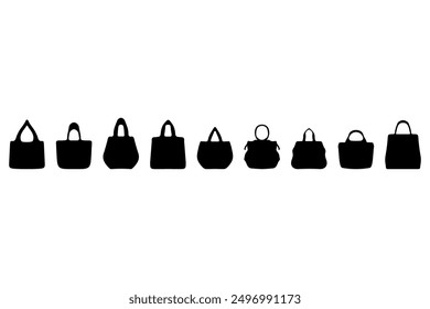 Einfache Handtasche Illustration Set Design
