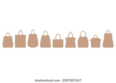 Diseño de conjunto de ilustración de bolso simple