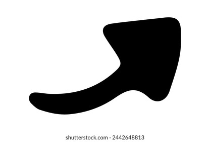 Icono de flecha dibujado a mano simple negro