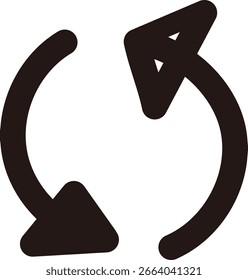 Simple hand-drawn arrow icon, black