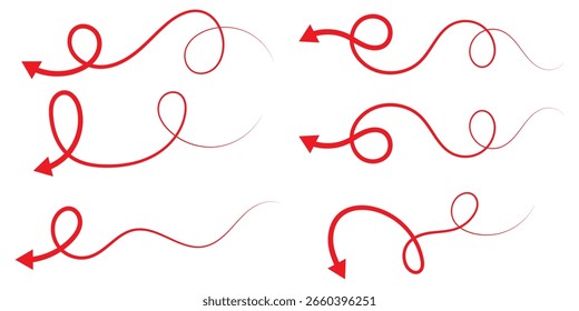Simple dibujado a mano conjunto de flechas Vector negro