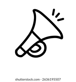 Simple Handdrawn Bullhorn Loudspeaker Advertisement Equipment and Communication Icon