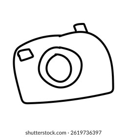Simple handdrawn camera illustration. Doodle Icon Illustration