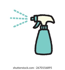 Ilustração Simples De Garrafa De Spray De Limpeza Desenhada À Mão