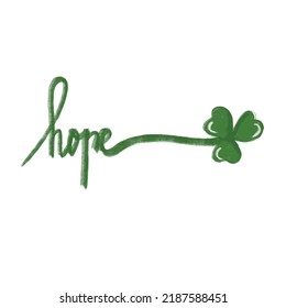 Simple handdrawn Clover Leaf Line Hopes
