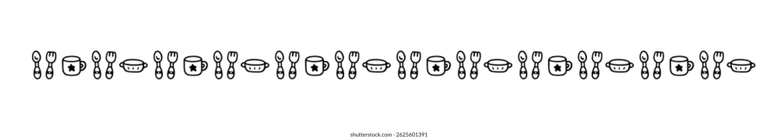Simple hand-drawn cute baby product image decorative border