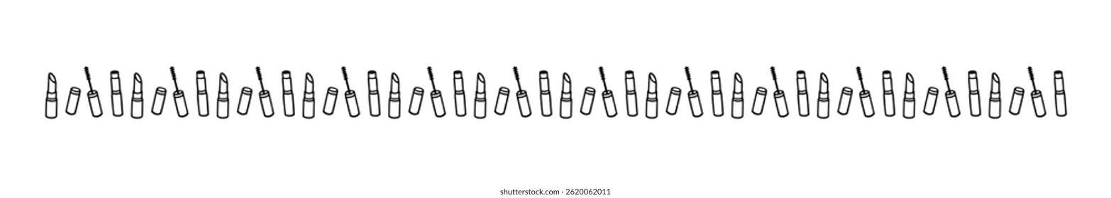 Simple hand-drawn cute cosmetic image decorative border