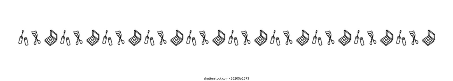 Simple hand-drawn cute cosmetic image decorative border