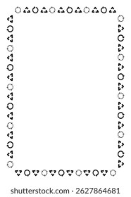 Simples mão-desenhado bonito reciclado quadro retangular