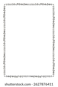 Simple hand-drawn cute zodiac rectangular frame