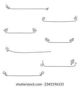
Simple Hand-Drawn Decorative Borders, Title Embellishments, Vector Materials