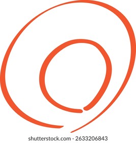 Simple Hand-Drawn Double Circle Symbol
