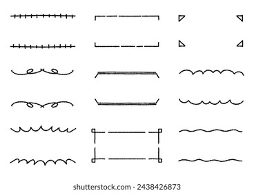 Simple hand-drawn frames (bumpy lines)