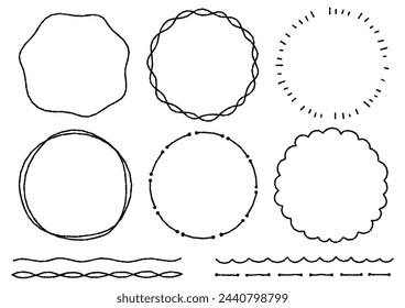 Einfache handgezeichnete Rahmen (holprige Linien), Vektorgrafik