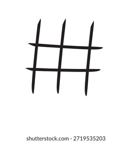 Simple hand-drawn grid symbol Vector