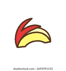 Ilustración simple del icono dibujado a mano: Conejo de manzana