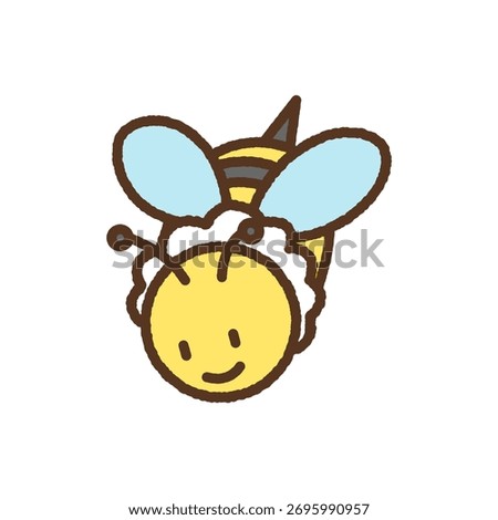 Simple hand-drawn icon illustration default bee