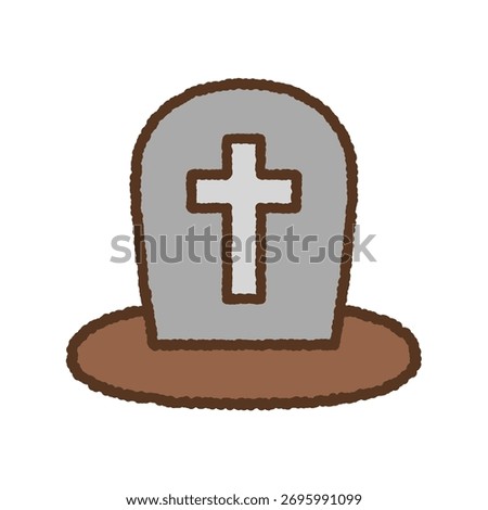 Simple hand-drawn icon illustration: Grave