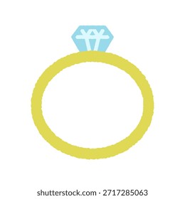 Ilustración de icono dibujado a mano simple: Anillo