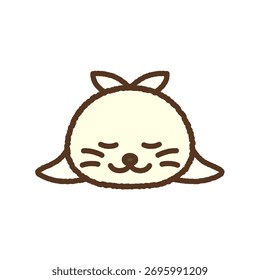 Ilustración simple del icono dibujado a mano de un sello manchado