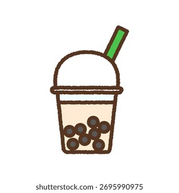 Ilustração simples de ícone desenhado à mão: Tapioca