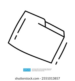 A simple, hand-drawn illustration of an open folder, representing organization and document management.