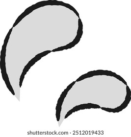 Simple hand-drawn illustration of sweat. A rough and stylish impression. Vector illustration.
