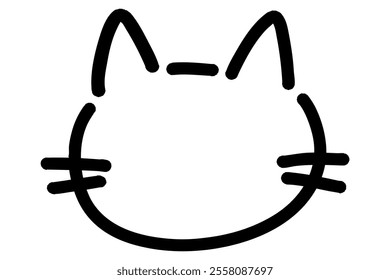 simple hand-drawn line drawing of cat