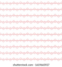 Simple hand-drawn pattern with geometric ornament. Vector illustration