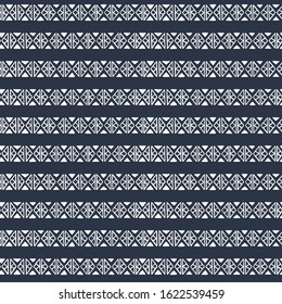 Simple hand-drawn pattern with geometric ornament. Vector illustration