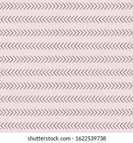 Simple hand-drawn pattern with geometric ornament. Vector illustration