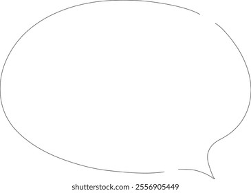 Simple Hand-drawn Pen Speech Bubble - Vector