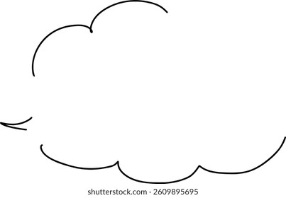 Simple Hand-drawn Pen Speech Bubble - Vector