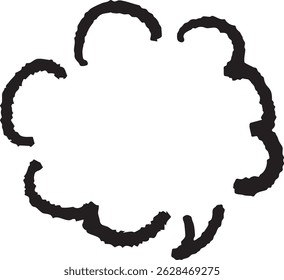 Burbuja de discurso de pluma dibujada a mano simple - Vector