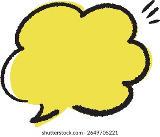 Simple Hand-drawn Pen Speech Bubble - Vector