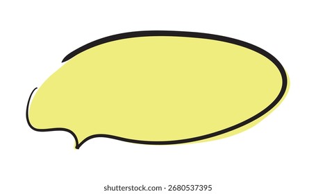 Simple Hand-drawn Pen Speech Bubble - Vector