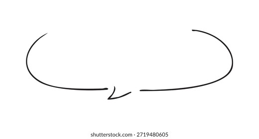 Burbuja de discurso de pluma dibujada a mano simple - Vector