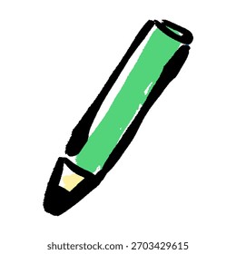 Simple Ilustración vectorial de lápiz dibujado a mano.