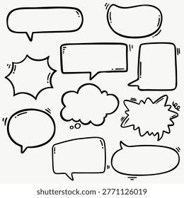 simple hand-drawn pop art, thought bubble, speech cloud for thinking