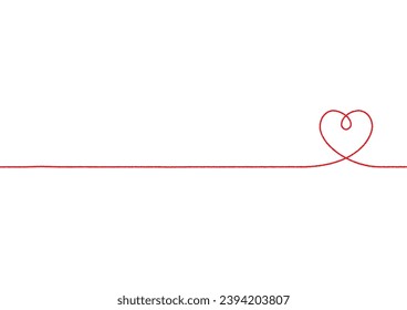 Simple hand-drawn red heart line art.