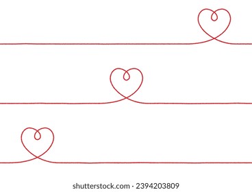 Simple hand-drawn red heart line art.