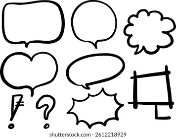 simple handdrawn speech baloon cartoon